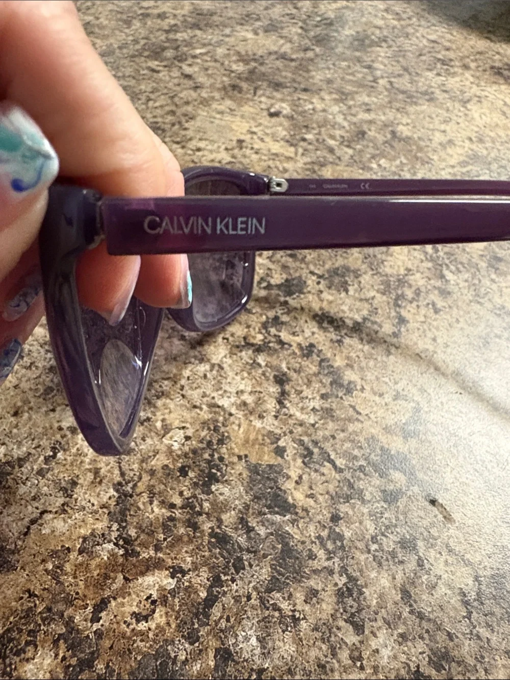 Calvin Klein Purple Cat-Eye Women's Sunglasses